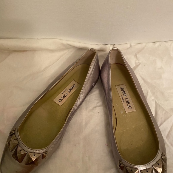 Jimmy Choo silver flats - Picture 3 of 8